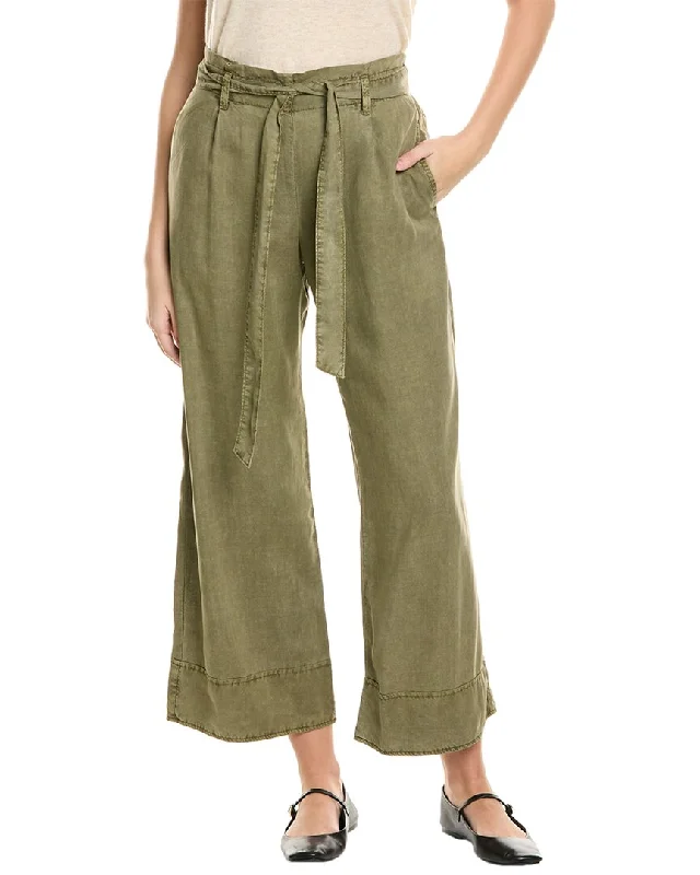 Women's Pleated Front Pants-Bella Dahl Paper Bag Waist Wide Leg Pant