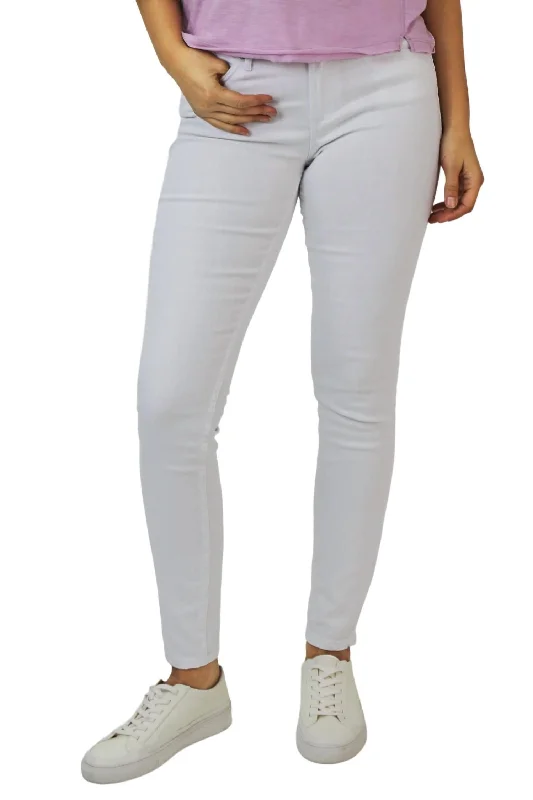 Women's Artistic Print Pants-Blaire High Rise Slim Straight Jeans In Optic White