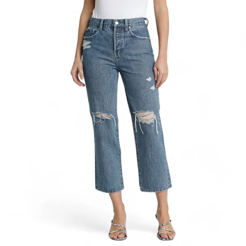 Women's Tie-Waist Pants-Cassie Super High Rise Cropped Jean In Elixir