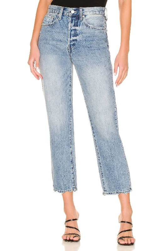 Women's Vacation Pants-Charlie High Rise Straight Jean In Pursue