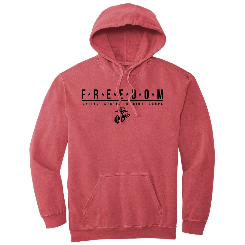 Comfort Colors USMC Freedom Crimson Hoodie (Captain's Special)