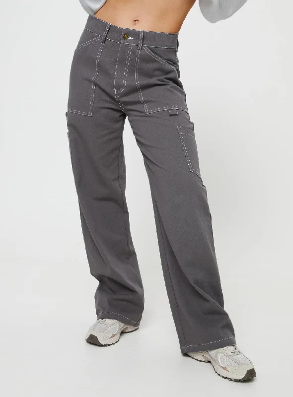 Women's Convertible Pants-Hellier Cargo Pant Slate