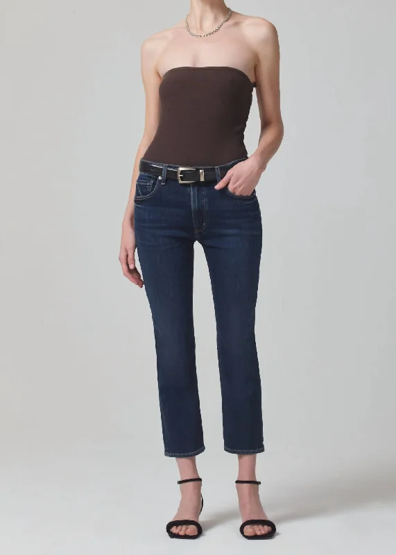 Women's Cozy Pants-Isola Straight Crop Jeans In Courtland