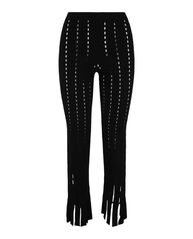 Women's Quick-Dry Pants-Knitted Cutout Pants