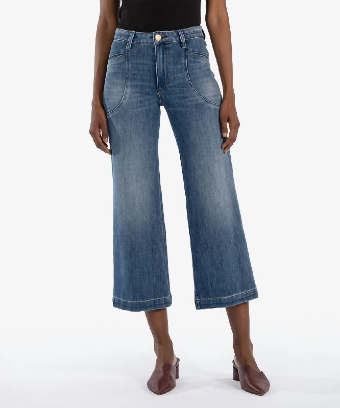 Women's Pleated Front Pants-Meg High Rise Jeans In Lovers