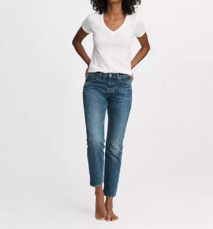 Women's Warm Pants-Rosa Mid-Rise Boyfriend Jean In Washington