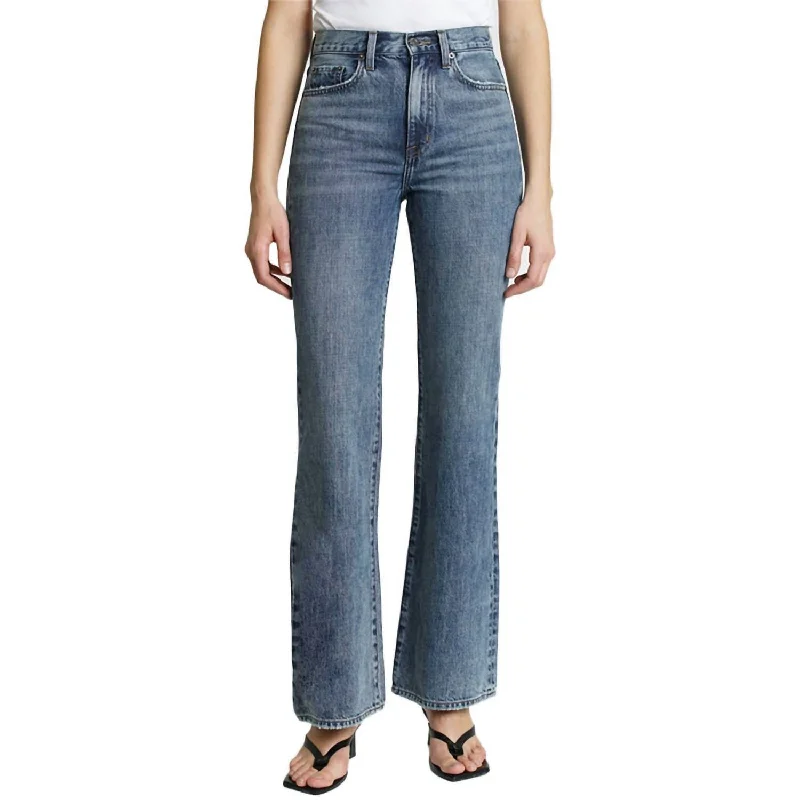 Women's Faded Pants-Stevie Wide Leg Jean In Tilburry