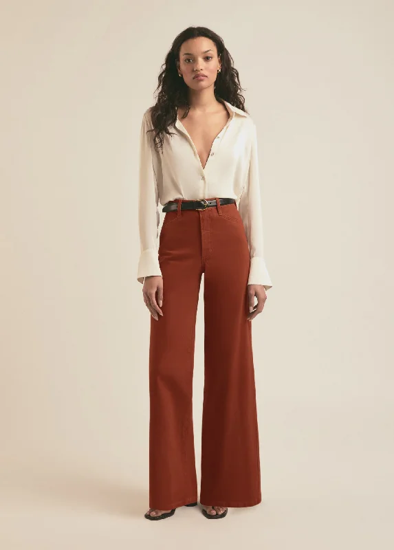 Women's Pull-On Pants-THE COATED MISCHA WIDE LEG