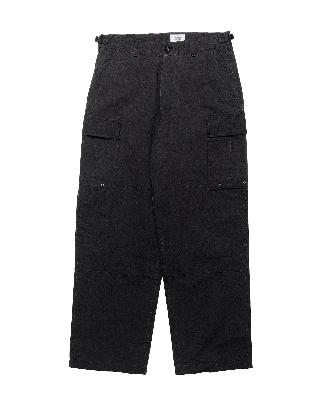 Women's Metallic Pants-The Corona Utility FP026 Fatigue Slacks '357 B.D.U Slacks' Ripstop Poplin Black