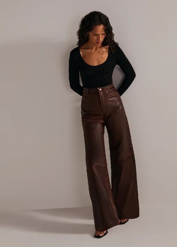 Women's Concert Pants-THE MISCHA SUPER HIGH RISE WIDE LEG