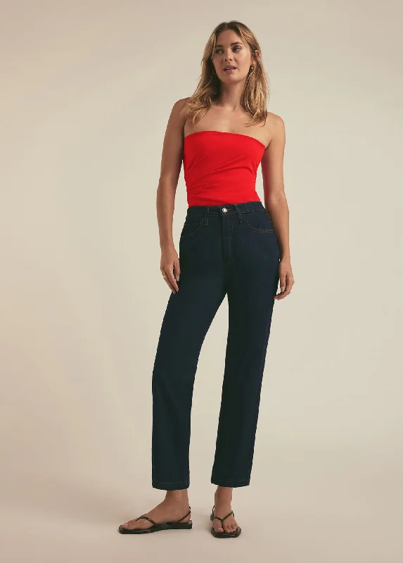 Women's Biker Pants-THE VALENTINA SUPER HIGH RISE STRAIGHT