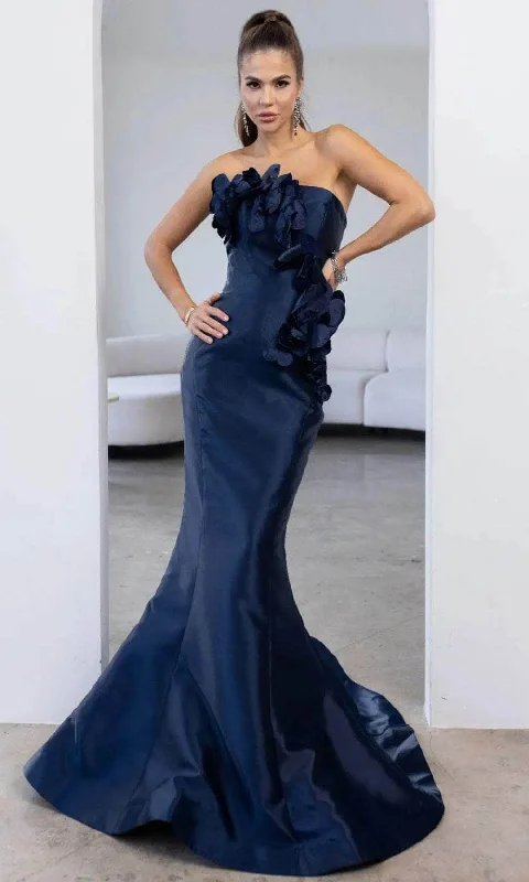 Women's Silk Evening Gowns-Terani Couture 241E2512 - Strapless Trumpet Prom Dress